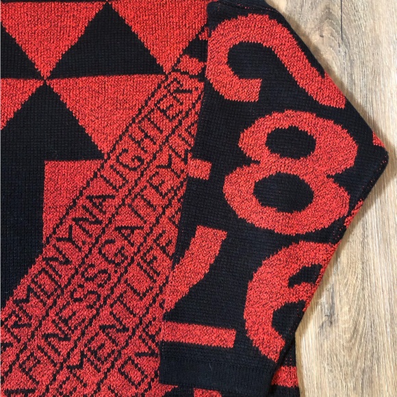 Vintage Abstract Geometric/Happiness Knit Sweater - Picture 10 of 17